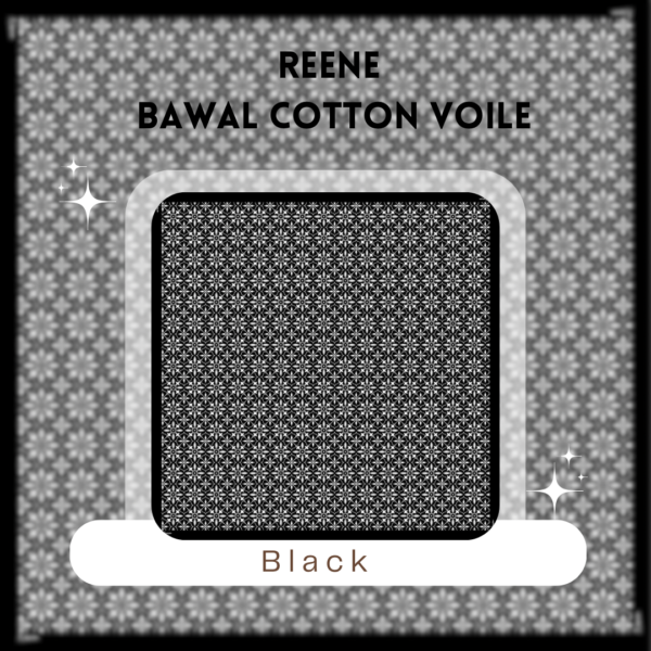 Black-Renee Bawal Cotton Voile