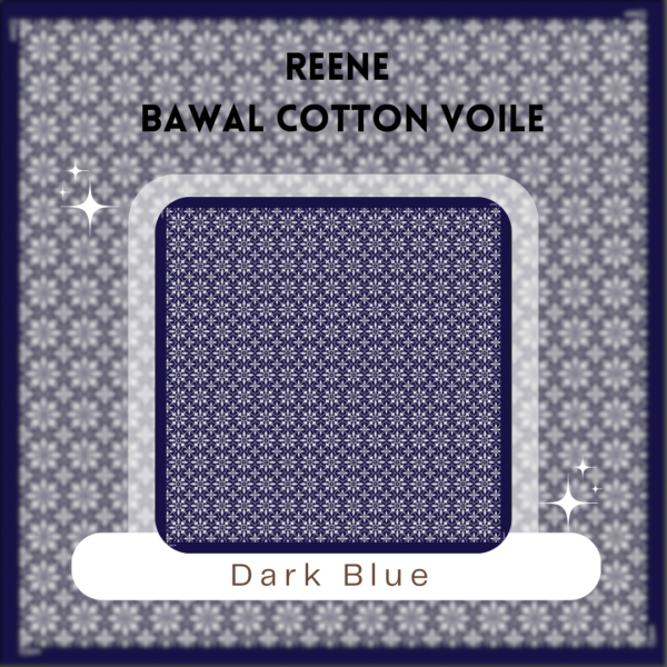 Dark Blue-Renee Bawal Cotton Voile