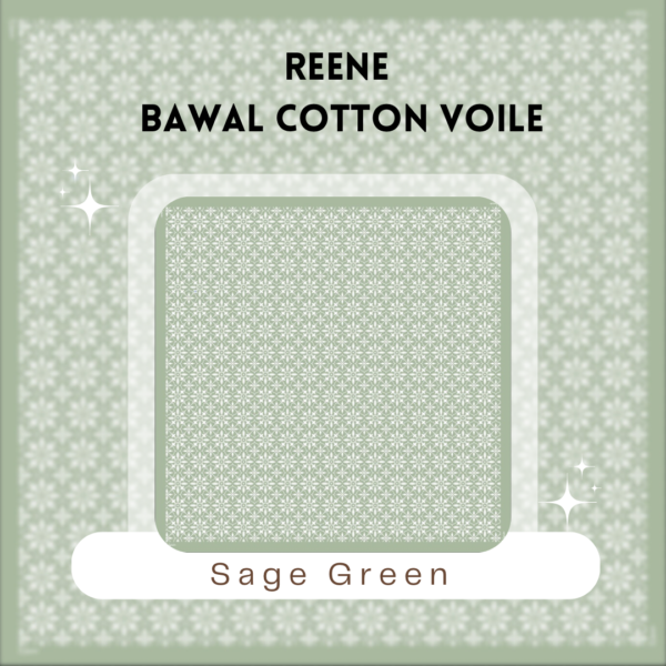 Sage Green-Renee Bawal Cotton Voile